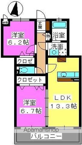ラフィーネ(2LDK/3階)の間取り写真