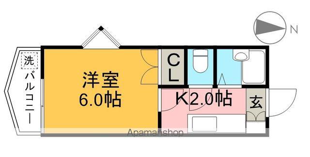 スカイプラザ新田(1K/7階)の間取り写真