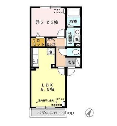 グランドールG1(1LDK/1階)の間取り写真