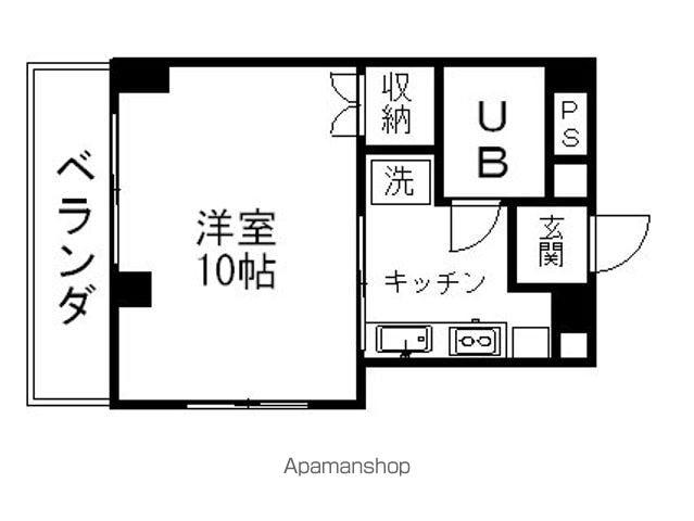 シティスペース(1K/2階)の間取り写真