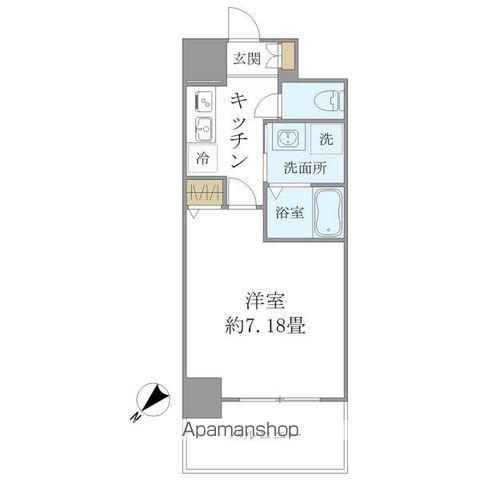 ALZA京町堀(1K/6階)の間取り写真