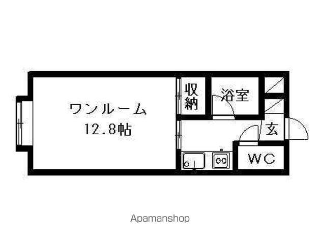 セントラルハイツII(ワンルーム/3階)の間取り写真