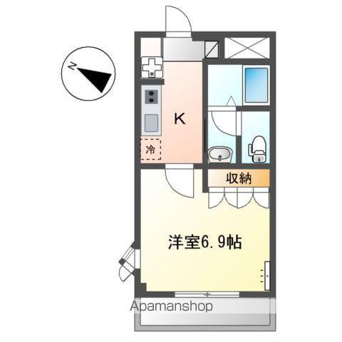 サン・ヴェルディ東雲(1K/2階)の間取り写真