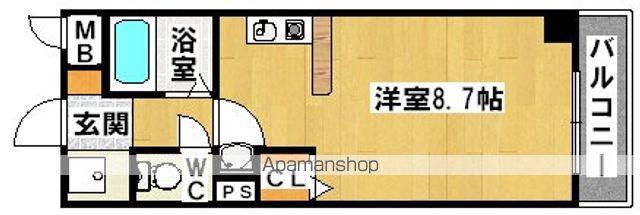 ヨーク北条(1K/4階)の間取り写真