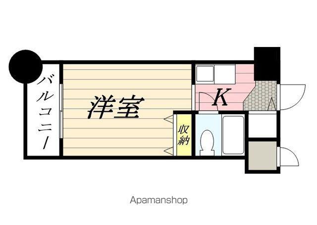 メゾンドグルー(1K/7階)の間取り写真
