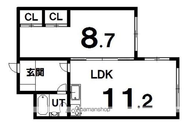 フジモトビル(1LDK/4階)の間取り写真