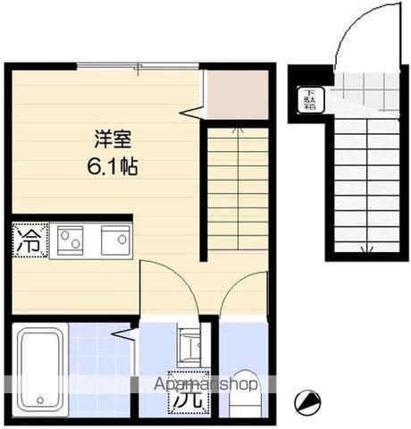 ソルナクレイシア久我山(ワンルーム/2階)の間取り写真