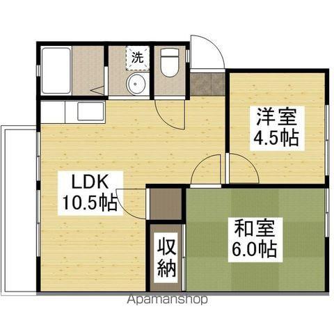 メゾンカルム(2LDK/2階)の間取り写真