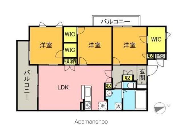 RAFFINA大濠(3LDK/10階)の間取り写真