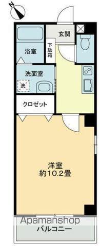 フィネス松島(1K/1階)の間取り写真