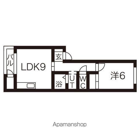アルカディア(1LDK/1階)の間取り写真