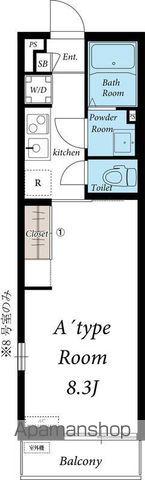 リブリ・ルームス弁天3-Ⅱ(1K/1階)の間取り写真