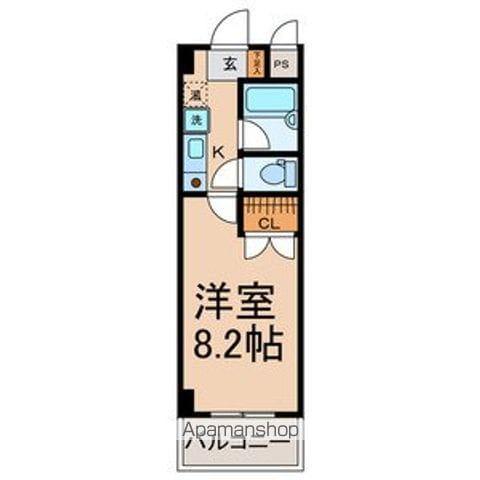 サンハイツ名取(1K/1階)の間取り写真