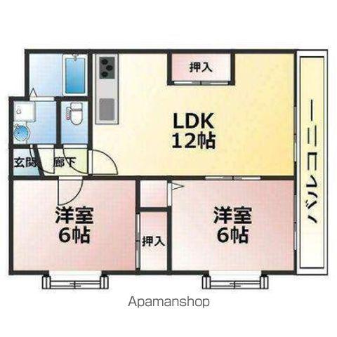 メジャーコートMY(2LDK/3階)の間取り写真