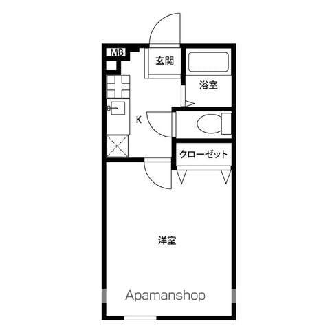 アムール河辺(1K/1階)の間取り写真