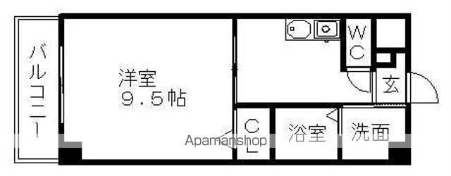 LATRICIERES(1K/1階)の間取り写真