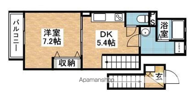 シャルマンドミール(1DK/2階)の間取り写真