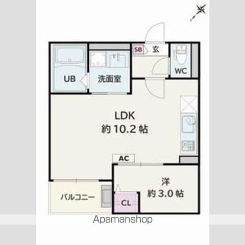 JACK MIYUKIHOMMACHIⅢ(1LDK/1階)の間取り写真