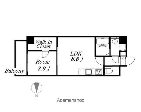 BMG RESIDENCE(1SLDK/2階)の間取り写真