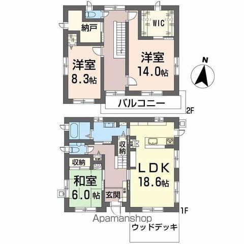 日豊本線 大分駅 徒歩25分 2階建 築17年(3LDK)の間取り写真