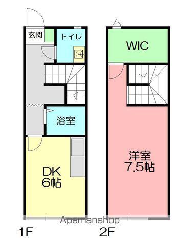 ユニキューブあつあい(1DK)の間取り写真