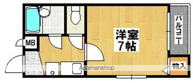 ほくと三恵(1K/2階)の間取り写真