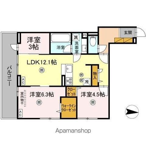 D-KUUTIO(3LDK/2階)の間取り写真