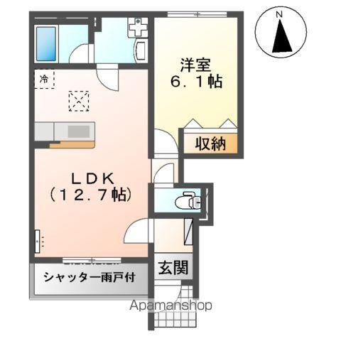 SMART HOMEⅡ(1LDK/1階)の間取り写真