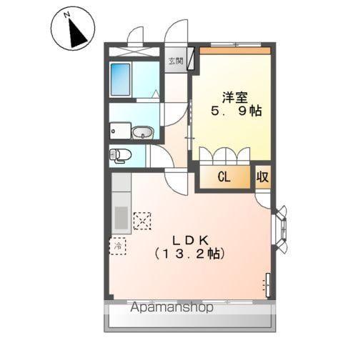 ル・ボヌール(1LDK/1階)の間取り写真