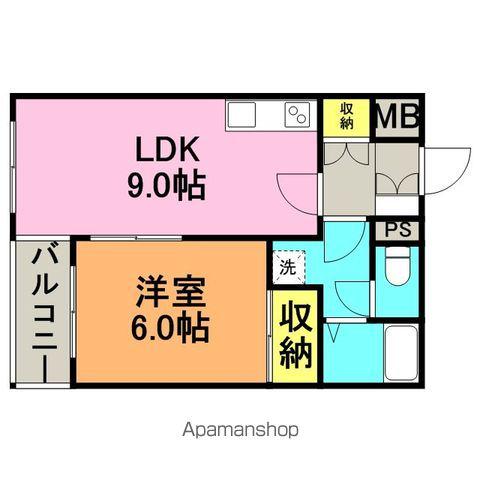 トーカンキャステール日ノ出町(1LDK/1階)の間取り写真
