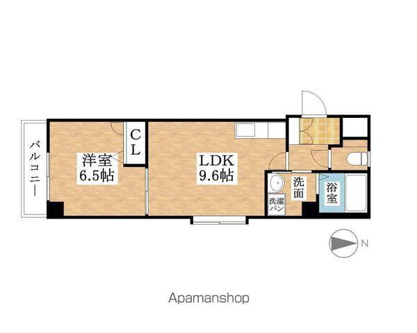 GAUDIシンエイ(1LDK/5階)の間取り写真