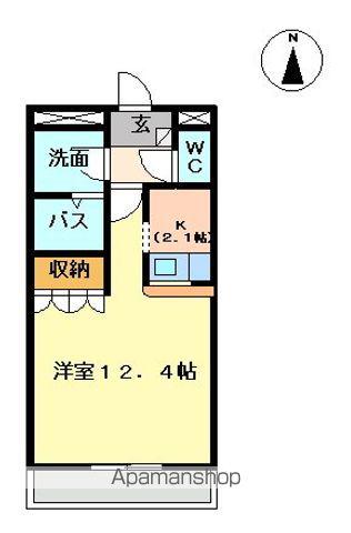 ベル・シャトー(1K/1階)の間取り写真