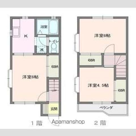 ベルウッド A棟(3K/1階)の間取り写真