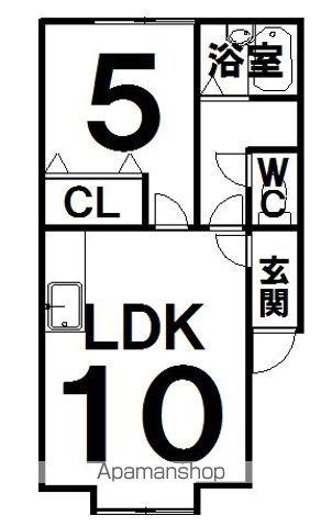 イーストアベニュー1(1LDK/2階)の間取り写真