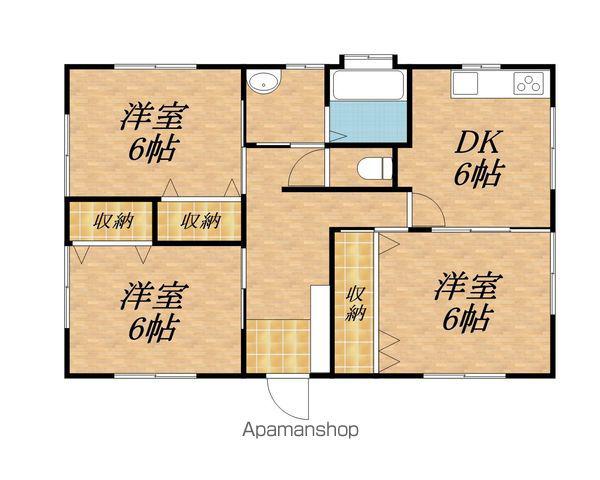 飯田線 伊那市駅 徒歩19分 1階建 築14年(3DK)の間取り写真