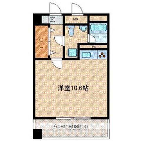 E.POPULAR(ワンルーム/8階)の間取り写真