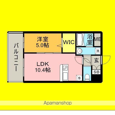 イーハトーブ櫛原(1LDK/6階)の間取り写真