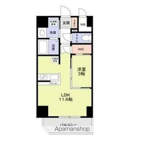 ラ・ピシーヌ南堀江(1LDK/4階)の間取り写真