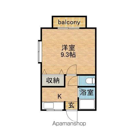 MIZOGUCIハイツ(1K/1階)の間取り写真