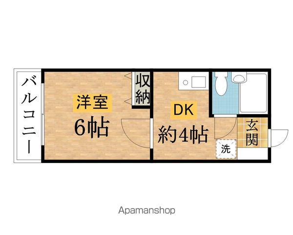 グロブナーハウス八王子Ⅱ(1K/3階)の間取り写真