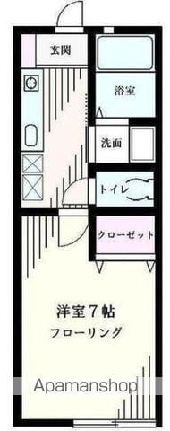 クイーンズヴィラ白楽(1K/2階)の間取り写真