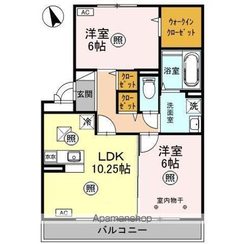 MSII(2LDK/1階)の間取り写真