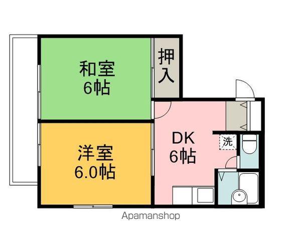ビルディングMG(2DK/1階)の間取り写真