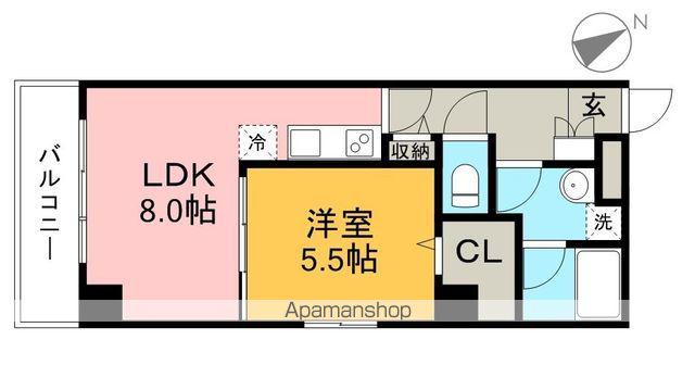 ボードゥ・ラ・メール(1LDK/5階)の間取り写真