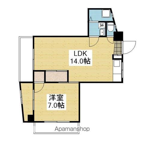笠井第2ビル(1LDK/2階)の間取り写真