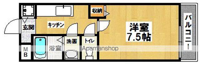 シュライク2000(1K/1階)の間取り写真
