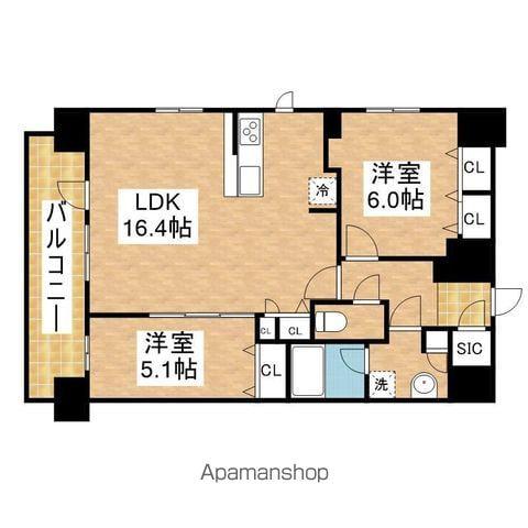 プレサンスジェネ千種内山(2LDK/9階)の間取り写真