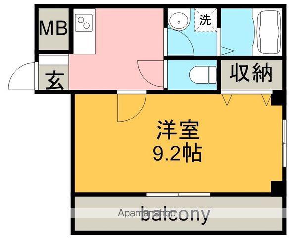 サンフォルム打中(1K/3階)の間取り写真