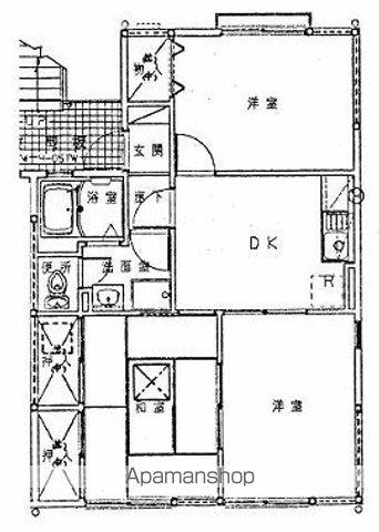 くすの木ハイツ3(3DK/2階)の間取り写真