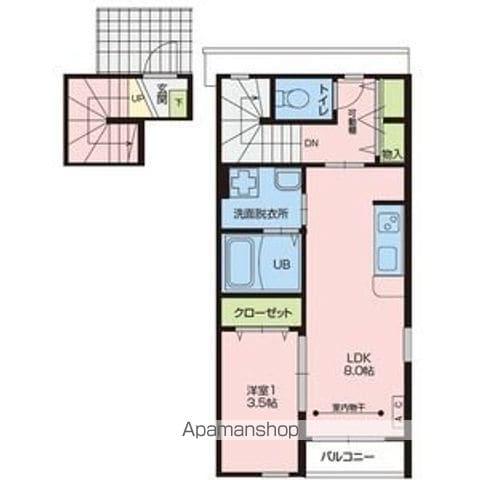 MONOLIE(1LDK/2階)の間取り写真